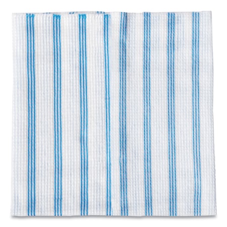 Rubbermaid Commercial Disposable Microfiber Cleaning Cloths, 12 x 12, White/Blue Stripe, PK600 2134283